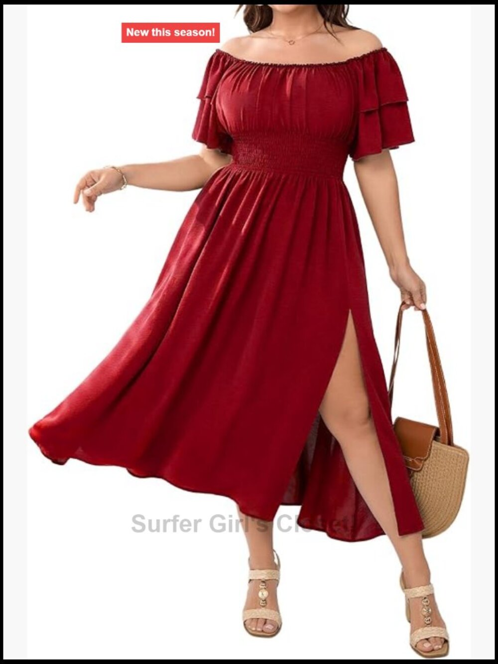 Plus Size Maxi Off Shoulder Square Neck Wedding Guest Cocktail Dress